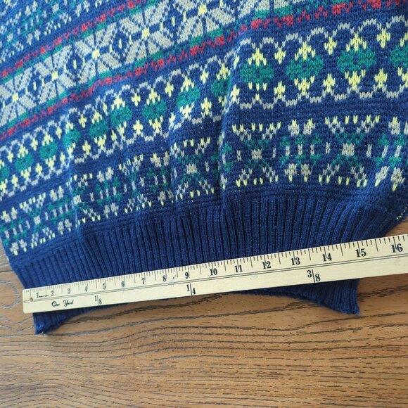 Vintage Apparel Workshop Geometric Sweater XL Fair Isle Nordic Retro 80s 90s - Picture 10 of 14
